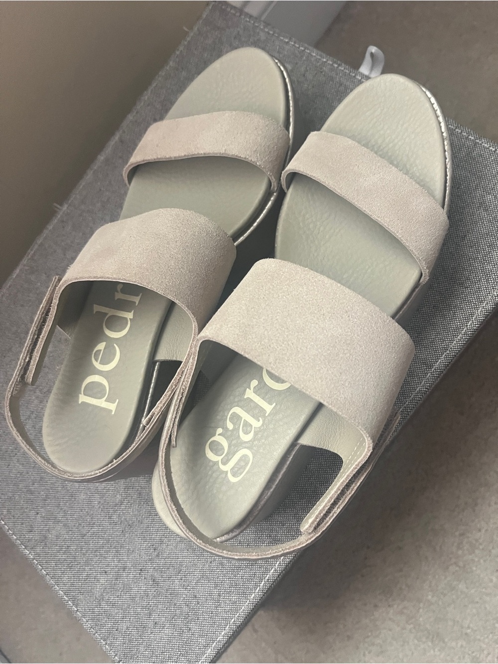 Beige Platform Slingback Sandals - Women